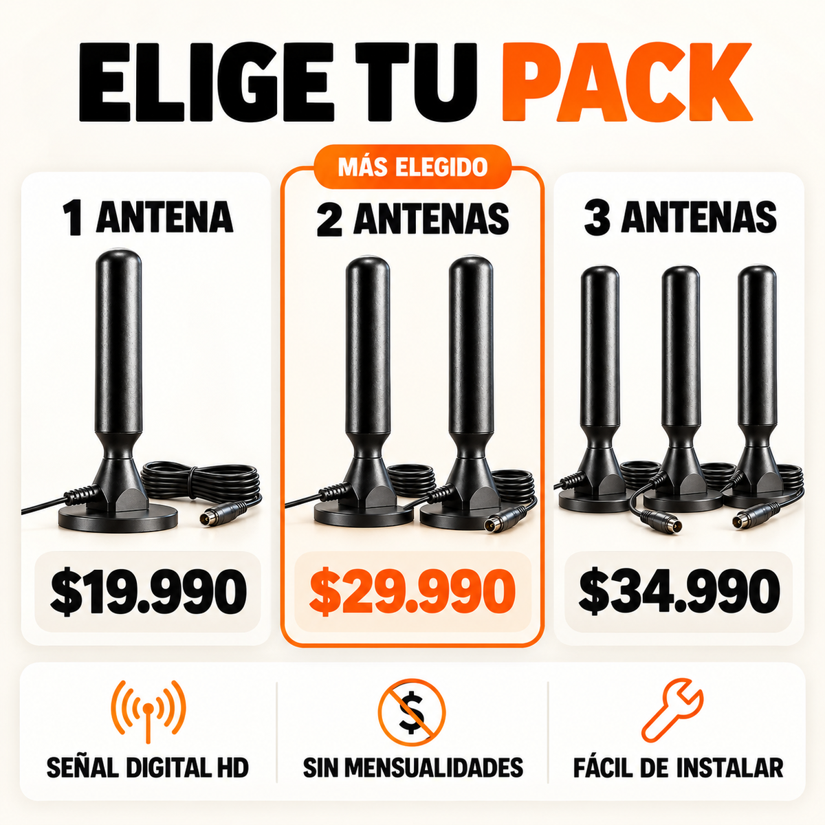 Antena TV Digital HD 360° – Disfruta Canales Abiertos Sin Mensualidades